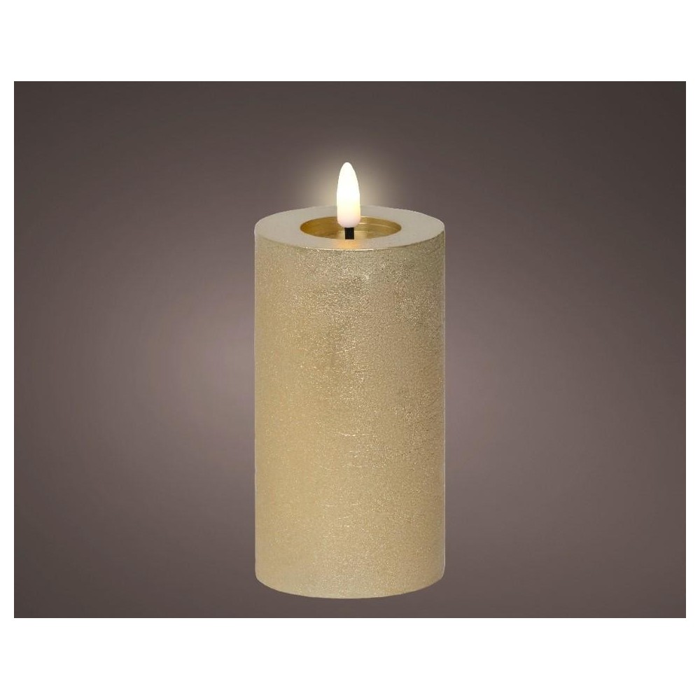 CANDELA CERA A LED ORO H.15 D.7